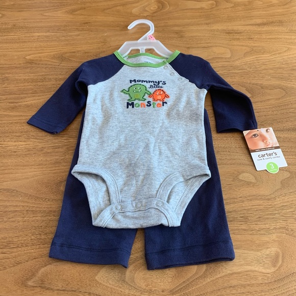 Carter's Other - NWT Carter’s “Mommy’s Little Monster” 2-pc outfit